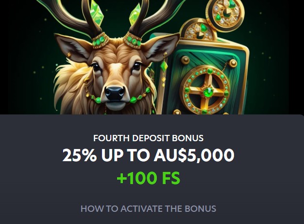 Neospin fourth deposit bonus 25% up to $5000 AUD plus Dragon Pearls free spins