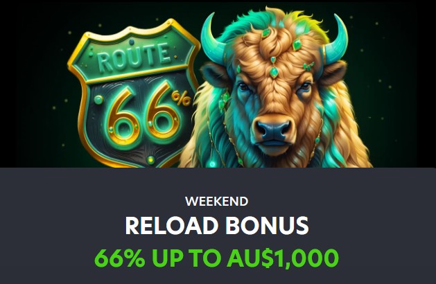 Neospin weekend reload bonus 66% up to $1000 AUD with promo code 66NEO